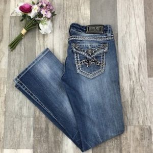 Miss Me Light Blue Wash Boot Cut Jeans NO16☮️